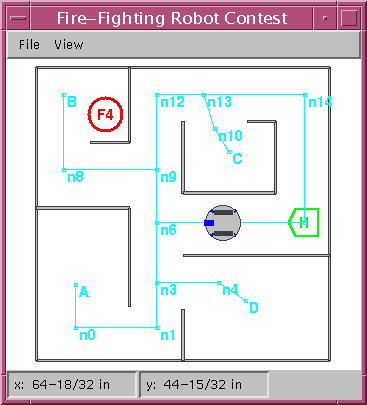 Floor Plan Showing Navigation Network